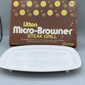 1970’s Litton Micro -Browner Steak grill platter in box.